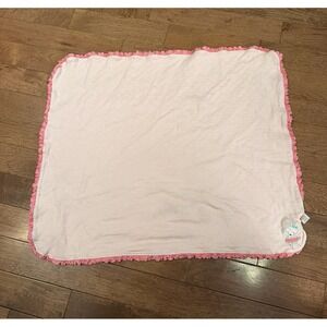 Just One You Pink White Bow Stripe Mouse Tutu Ruffle Cotton Baby Blanket